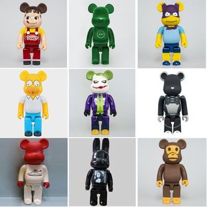 Obiekty dekoracyjne figurki 28cm 400 Bearbricklys dla ka figurki akcji bloki kreskówkowe niedźwiedzie lalki PVC modele kolekcjonerskie zabawki Ani212h