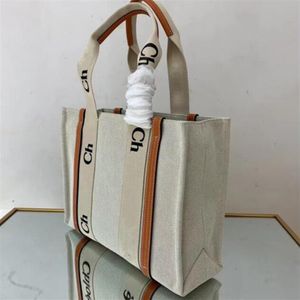 2022 Hot sell top home big shopping bag man women large capacity beach canvas bag leisure chlose handbag shoulder bags with initial tag card C88 2915