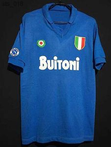 Fãs Tops Camisas de futebol 87 88 89 90 91 Retro Coppa Vintage Calcio Camisas de futebol clássicas 1986 1987H240312