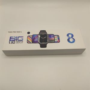 1.92 인치 대형 화면 T900 폰 Montre Reloj 지능형 IP68 방수 스마트 워치와 새로운 T900 Pro Max L Series 8 스마트 워치