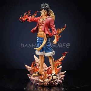 アクショントイフィギュア26cm lx one figurine emission monkey d luffyアクションフィギュアPVCコレクションモデルbusoshoku haki luffy ornaments toysギフトldd240312