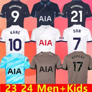 2023 2024 MADDISON SON SOCCER Jerseys Romero Kulusevski Richarlison Kulausevski 23 24 Van de ven Bissouma Johnson T Shirt Tottenham Football Kit Kit