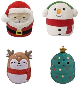 Travesseiro de pelúcia macio da série de Natal Papai Noel Veados Bichos de pelúcia Presentes de brinquedo de pelúcia 45344801853634