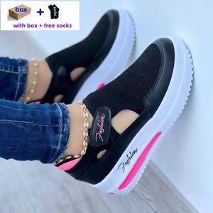Wedge Summer New Breathable Mesh Casual Sport Shoes Plus Size 43 Non Slip Woman Outdoor Walking Designer Hiking Shoes Platform Women Sneakers Factory 765 80970