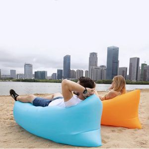 Mat Outdoor Lazy Inflatable Sofa Portable Beach Air Sofa Bed Folding Camp Inflatable Bed Sleeping Gears Waterproof Mattress Air Bed