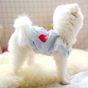 Spirng Summer Dog Clothes Lace Doll Shirt Warm For Small Dogs Costumes Coat Jacket Puppy Pets Outfits T2007102410