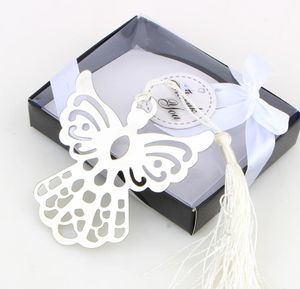 Silver Angel Bokmärke för dop Baby Shower Souvenirer Party Dop Giveaway Gift Wedding Presents For Guest 50st Gift Box8104263