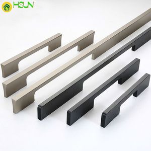 2PCS czarny złoto ukryta szafka aluminiowa szafka kuchenna ciągnie gałki szuflady meble do sypialni drzwi długie uchwyt sprzęt300f