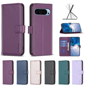 PU Leather Wallet Wallet لـ Google Pixel 9 Pro One Plus 12 Pro 5G Fashion Place Business ائتمان بطاقة بطاقة Kickstand Flip Cover Magnetic Stand Book Pouch