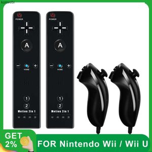 ゲームコントローラージョイスティック2 in 1ワイヤレスゲームパッドコントローラー用Wii uリモートコントロールのためのWiiゲームコントロールJoystick Joypad 24312 L24312