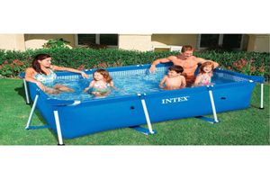 Metall Frame Steel Tube Rectangular Square Swimming Pool Set Pipe Rack Pond Stor konsol ovanför markfilter Summer Play Pool7708487