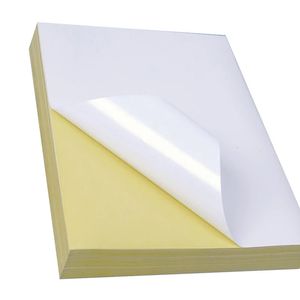 Пустая белая глянцевая самоклеящаяся этикетка формата А4. Бумага для наклеек формата А4 для лазерного принтера — RJ0006 240229.
