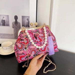 Sacos de noite estilo chinês vintage senhoras bolsas moda fina bordada para mulheres festa de casamento nupcial bolsa de ombro