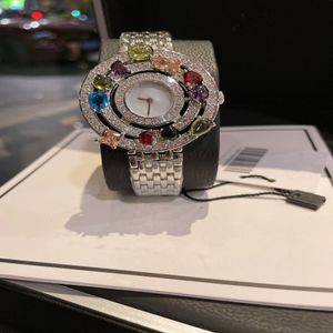 Luksusowe designerskie zegarki Watch for Woman wielokolorowe diamenty cytrynowe perydot niebieski topaz i granat kwarc265m