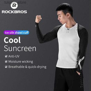 Protective Sleeves ROCKBROSS Summer Ice Silk Anti-UV Shawl Cuff Men Women Cycling Arm Sleeves Volleyball Fishing Running Outdoor Sports Arm Warmers 240112 L240312