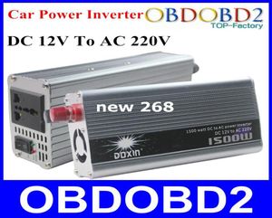 جودة Doxin 1500W Car Power inverter Adapter USB Port 1500 Watt Charger Mose DC 12V to AC 220V Voltage Converter4435345