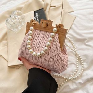 Torebka z pojedynczym torbą Crossbody Crossbody tkana temperament wakacje niszowe niszowe trend letni