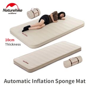 Mat NatureHike Outdoor 10cm Automatisk inflationsplatta förtjockning Portabel svamp Sovmatta/Sheet Travel Dampproof Tältmatta