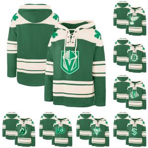 2024 St. Patrick's Day Pullover Blue Jersey Custom dowolne nazwisko dowolne numerem zszywane bluzy sweter sportowy