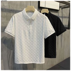 Designer moda top roupas de negócios bordado colar detalhes manga curta camisa polo mens tee m-4xl ulr7