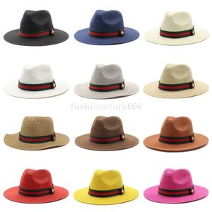 Summer Men And Women Sun Hats Panama Top Hats Straw Woven Small Fresh Beach Caps Versatile Sun Protection