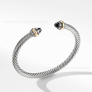 AA Designer Bangle Sweet Hambra Armband Jade Dy Man Populära 5mm Armband Twisted Thread Open Handpiece 0421