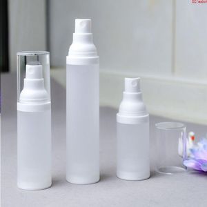 100pcs 15ml 20ml 30ml 50ml Boş Havasız Şişe Buzlu Mat Vakum Pompası Losyon Essence Parfüm Sprey Bottlesgoods XFUJI