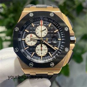 İkonik Ünlü AP Watch Royal Oak Ofshore Serisi Erkek İzle İkinci El İzle Lüks Gözetleme Gül Altın 26401RO.OO.A002CA.01