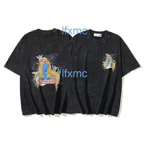 Женская потертая футболка с короткими рукавами и короткими рукавами American High Street Saint Mixxxxxx Angel Dove SPPG