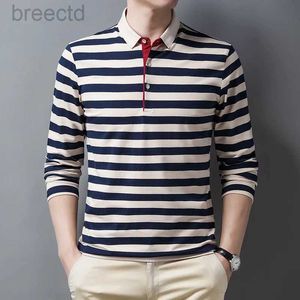 Men's Polos Quality Cotton Sleeved Polo Shirts Clothing New Fashion Casual Business ldd240312