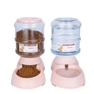 Creative Pet Automatic Feeder Dog Cat Drinking Bowl för hundar Vatten som matar stor kapacitet Dispenser254f