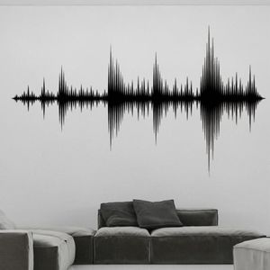 Wall Stickers Audio Wave Decals Sound Removable Recording Studio Music Producer Room Decoration Bedroom Wallpaper DW6747265U