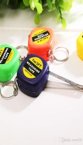 Mini 1M Tape Measure With Keychain Small Steel Ruler Portable Pulling Rulers Retractable Tape Measures Flexible Gauging Tools WVT06998482