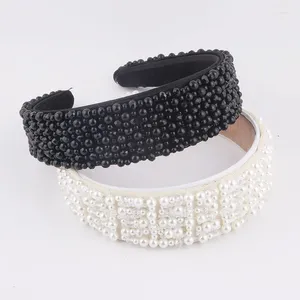 Hårklipp Fashion Wide-BRIMED Pearl Crystal Beach Casual Band Ladies Street POGRAPHY Presenttillbehör Delikat huvudbonad 826