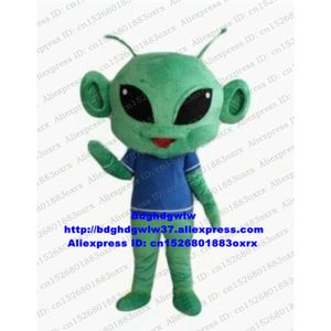 Mascot kostymer gröna främmande utomjordiska intelligenta varelser Saucer Man Saucerman Mascot Costume Character Scenic Spot Par Foton ZX2184