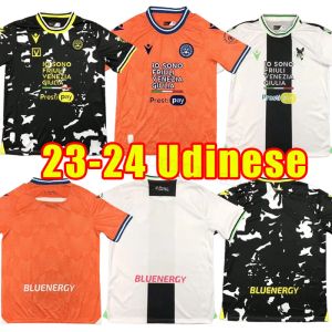 2324 Udinese Calcio Soccer Jerseys Home White Away Gul 23 24 Ele Deulofeu Lucca Pereyra Football Shirt Soppy Pussetto Walace Stryger Larsen Udogie Men S-2XL