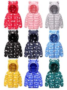 Kids Down Hoodies Coats Cotton Padded Bear Toddler Boys Jackets Designer Girls Snow Coat Warm Children Outwear Winter Kids Clothin3464513