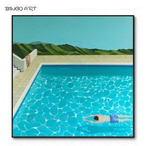 Paintings Artist Hand-painted High Quality Impressionist Swimming Oil Painting On Canvas Fine Art Special Landscape Man282J