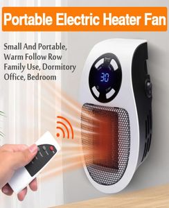 Portable Electric Heater Plug In Wall Room Heat Poise Mini Hushåll Radiator Remote Warmer Machine Winter 220V110V6435589