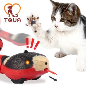 TOUA Spielzeug für Katzen, Smart Sensing Haustierspielzeug, automatischer Katzen-Teaser, interaktives Spielen im Innenbereich, USB wiederaufladbar, Zubehör für Welpen und Kätzchen, 240309