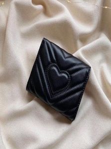 Lady Classic Marmont Wallet Wave Pattern Love محفظة قصيرة من العلامة التجارية الإيطالية المحفظة متعددة العمود