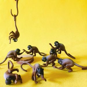 Nowy przylot-10 PCS Monkeys Fairy Garden Gnome Moss Terrarium Domowe Dekor Home Crafts Bonsai Miniatures Figurine DIY Supplies277y