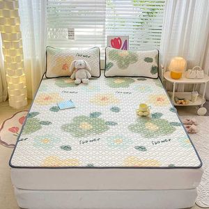 Other Bedding Supplies Natural Latex Thick Cooling Mat for Summer Cool Feeling Rayon Matress Pad Soft Air-Permeable Cold Summer Mat for Bed Sheet Set