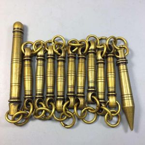 Todo antigo latão nove-seção chicote ornamentos artes marciais chicote prática chicote antigo diversos bronze crafts228f