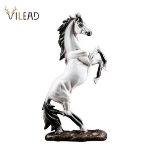 VILEAD Resin Horse Statue Morden Art Animal Figurines Office Home Decoration Accessories Horse Sculpture Year Gifts 210727300d