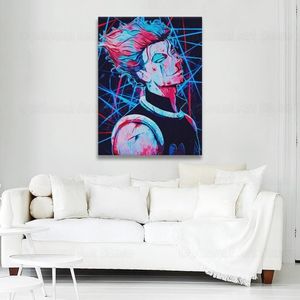 Nordic Posters Wall Art Canvas Painting HunterxHunter Hisoka Morow HxH Anime For Living Room Decorati Paintings303O