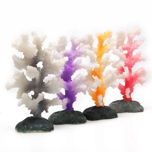 Luminous Sea Anemone Aquarium Artificial Fake Silicone Coral Plant Fish Tank Aquarium Accessories Landscape Decoration Y200917207I