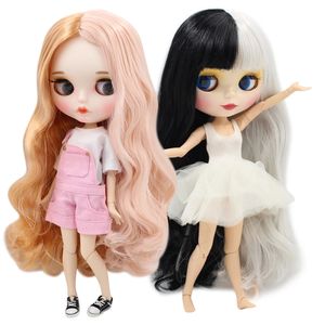 Buzlu dbs blyth bebek 16 bjd oyuncak renkli karışım saç rastgele gözler özel bebek kızlar hediye anime 240304