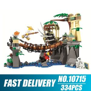 10715 334pcs ninjago serisi film serisi Master Falls 4 figür yapı bloğu 70608 tuğla oyuncak c11152738