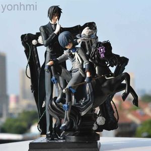 Figuras de brinquedo de ação ARTFX + Anime Black Butler Book of Circus Kuroshitsuji Ciel Sebastian Michaelis Figura de ação em PVC brinquedo modelo colecionável ldd240312